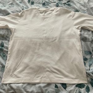 Muji simple white tee cotton long sleeve size L *Free with $50+ purchase